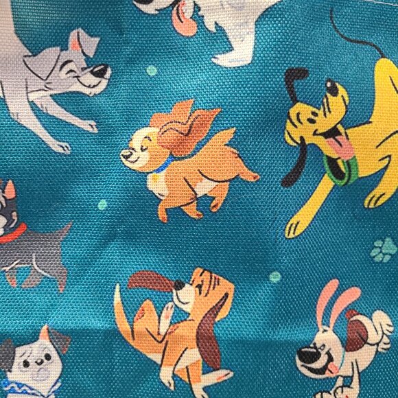 Disney Dogs Cloth Tote Bag 15” x 13.5” Bookish Grocery Dalmatian Pluto Tramp NEW - Picture 1 of 5